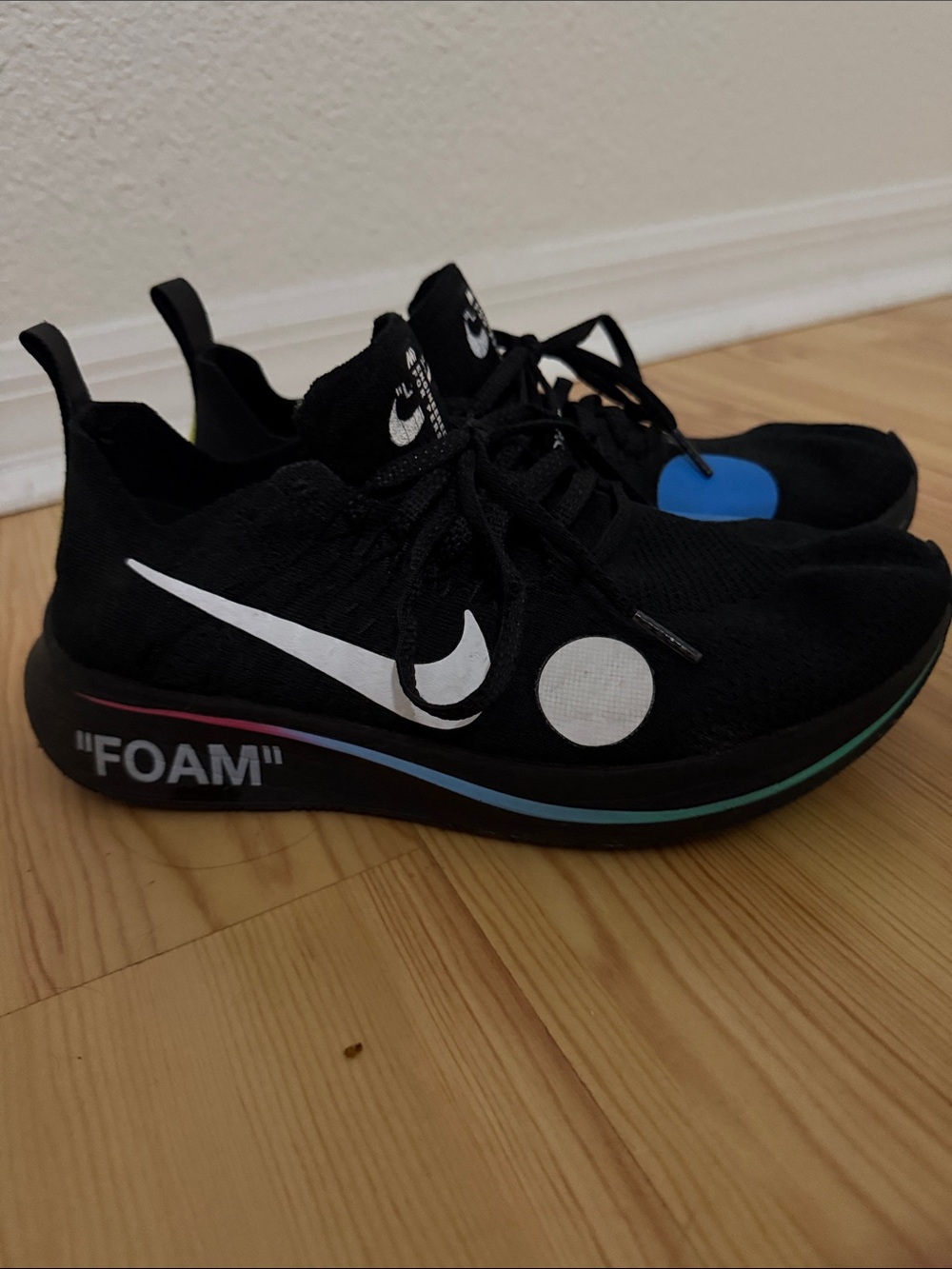 Nike Off White Rare Running Shoes with White Swoosh 8.5 used